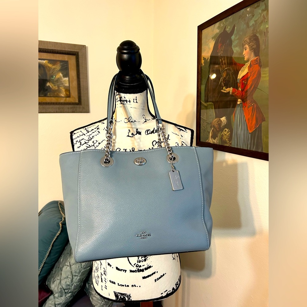 Coach Blue Tote Bag